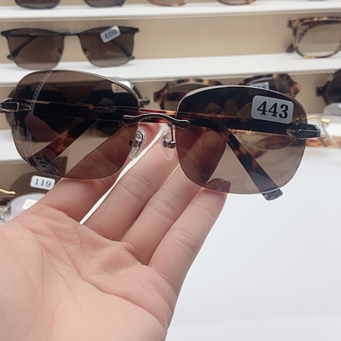 一体款天然水晶石镜