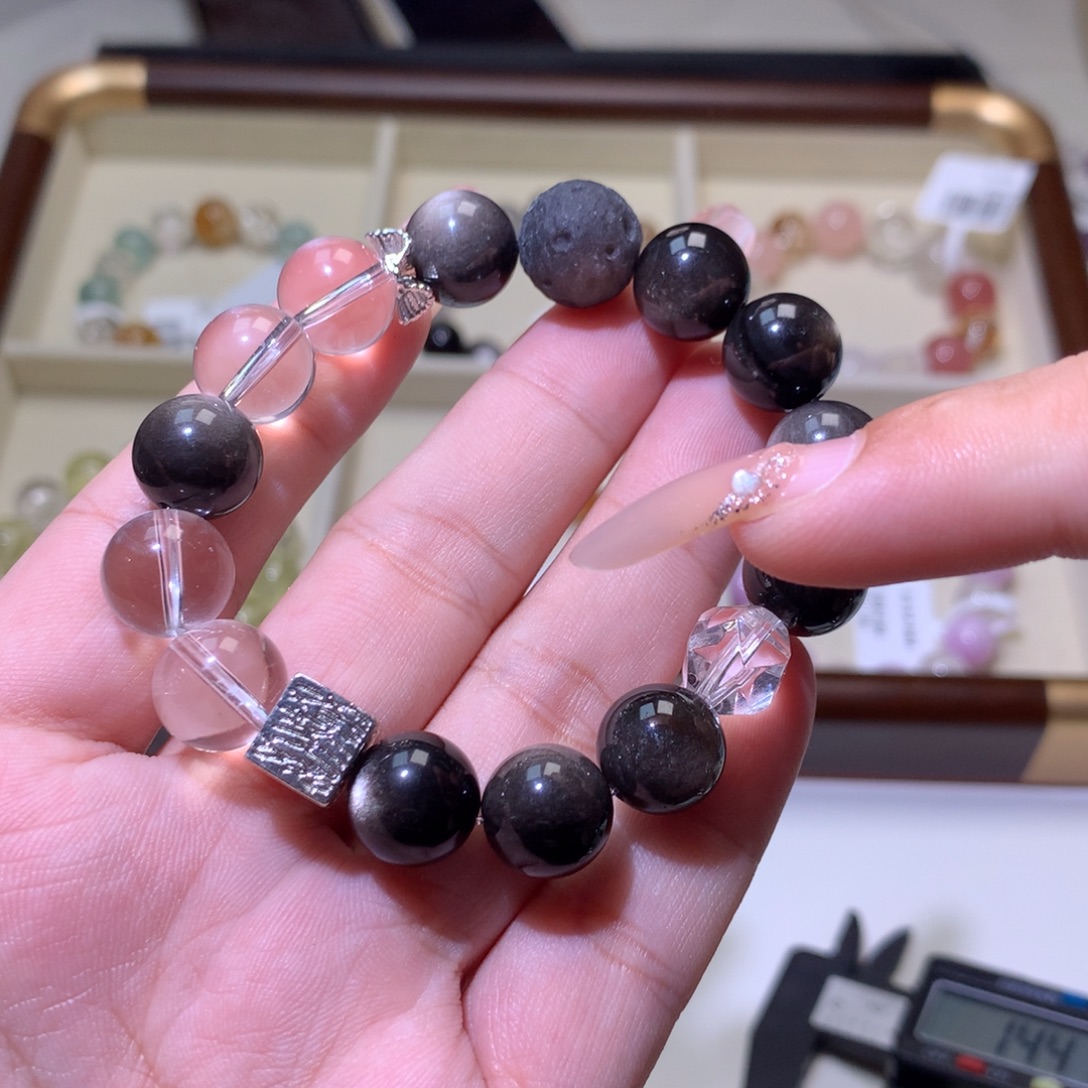 水晶手链未镶嵌出入平安D022