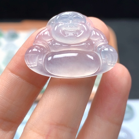 翡翠颈饰未镶嵌冰种佛公