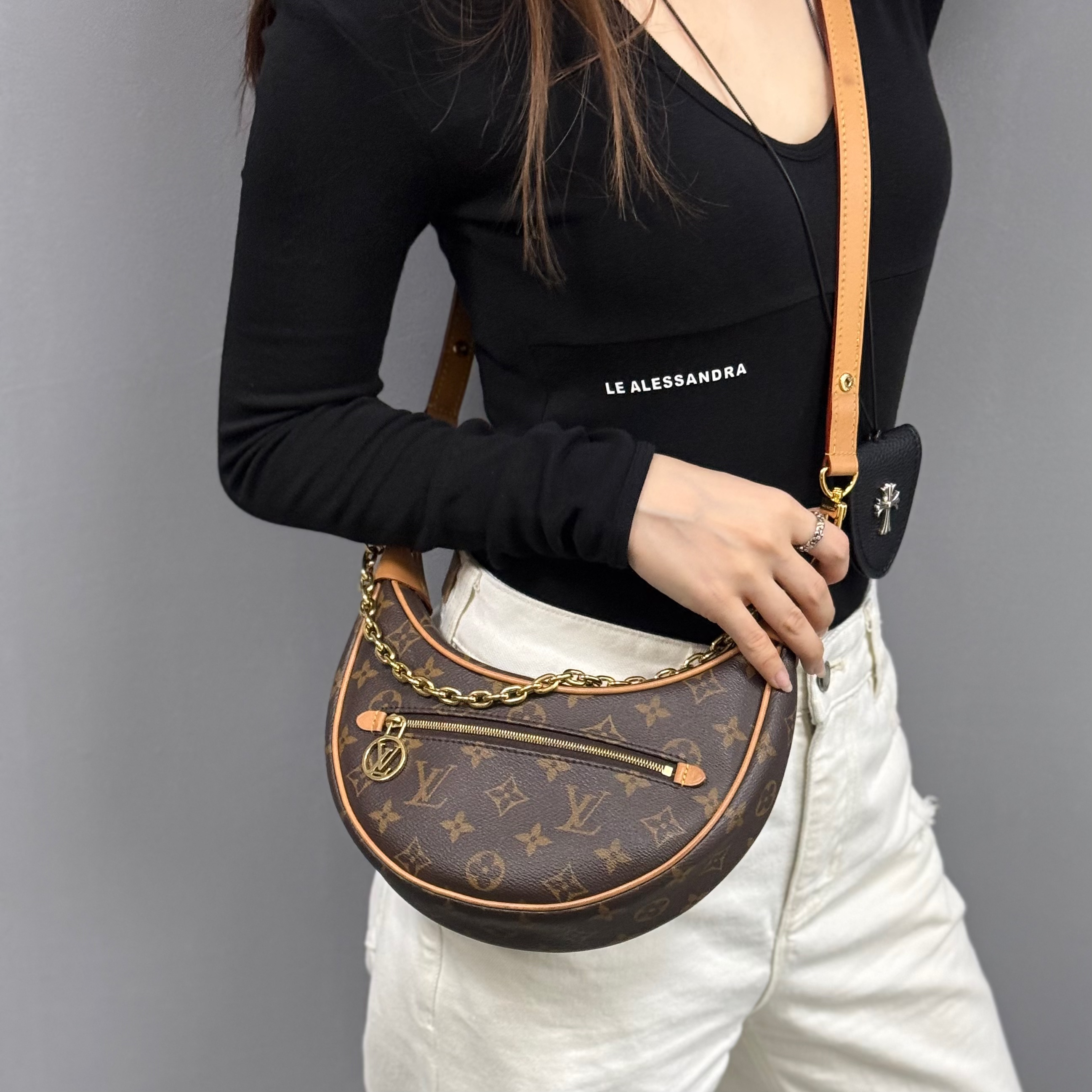 95新 LouisVuitton/路易威登 月亮包豌豆包/ss3349