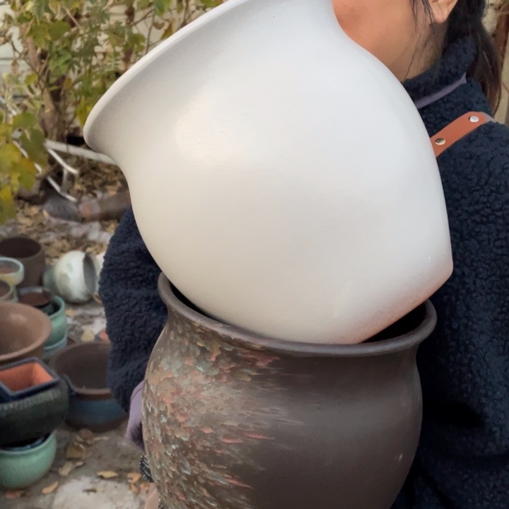 花盆紫砂口21高24瑕疵瑕疵