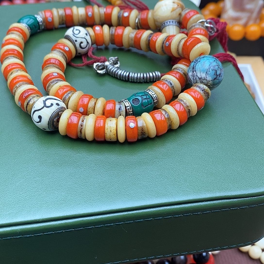 驼骨手串/手链风***边12mm老灵骨嘎嘎