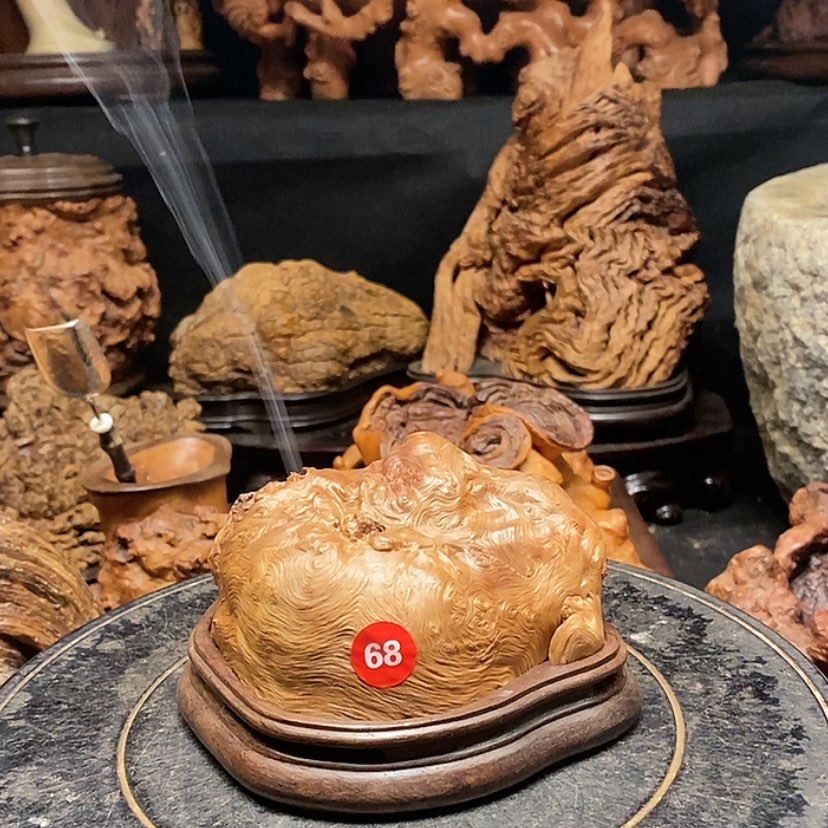 【闪购商品】68号荔枝木香炉工艺