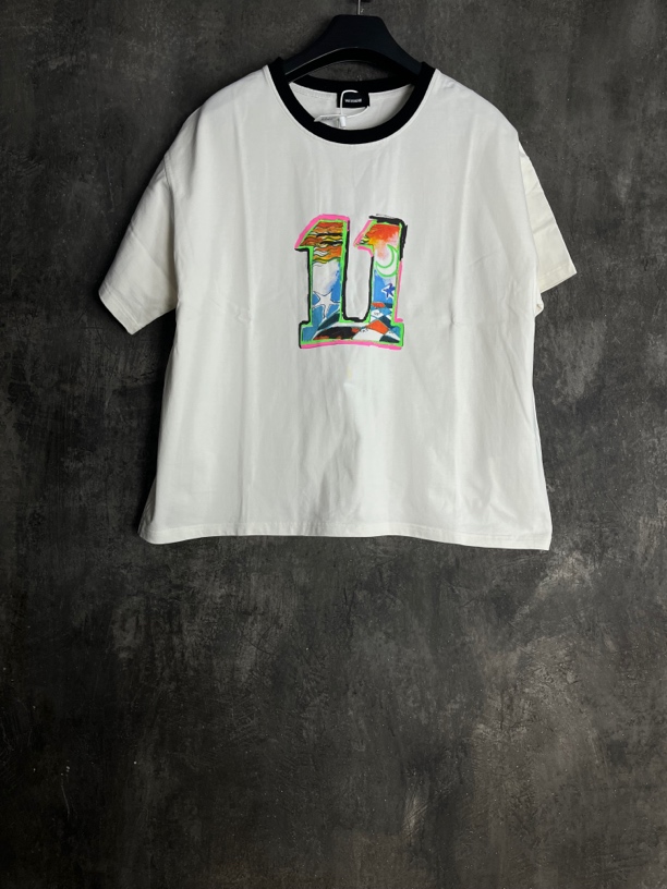 全新未使用 WE11 DONE M码*1/限定彩色数字11拼色短袖/01292