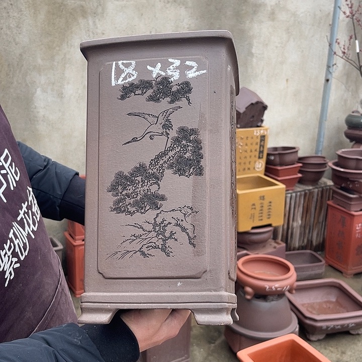 紫砂花盆紫砂等传统