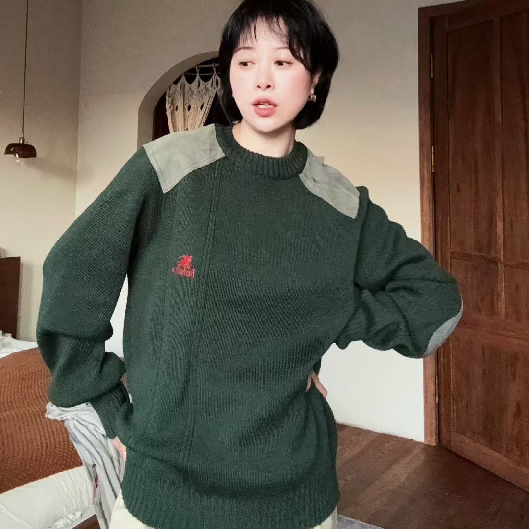 bbr/军绿色毛衣针织衫