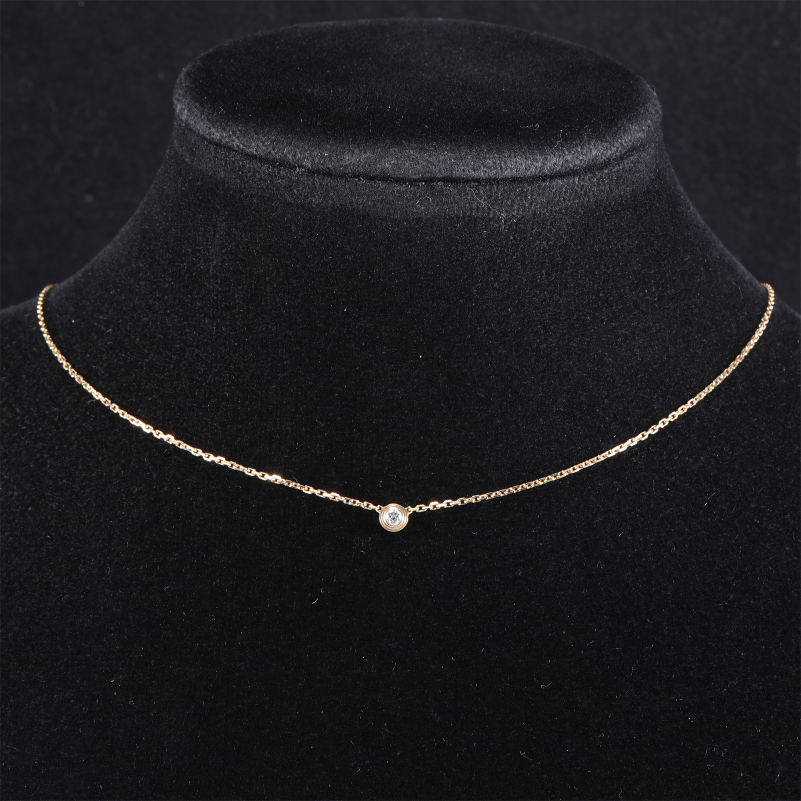 99新 Cartier/卡地亚 【满减黑黑】单钻项链 18K黄金 项链 黄金