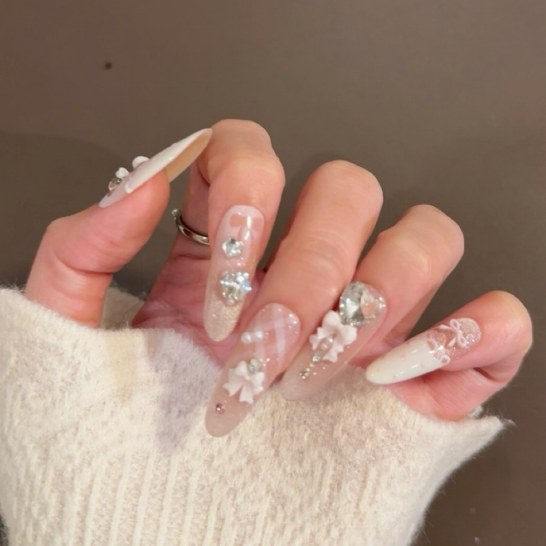 【浪漫之都A135】纯手工法式显白高级感穿戴甲