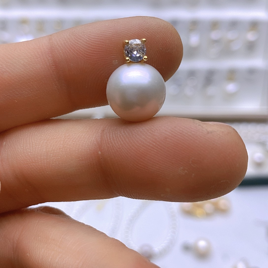 淡水珍珠颈饰银S925镶嵌