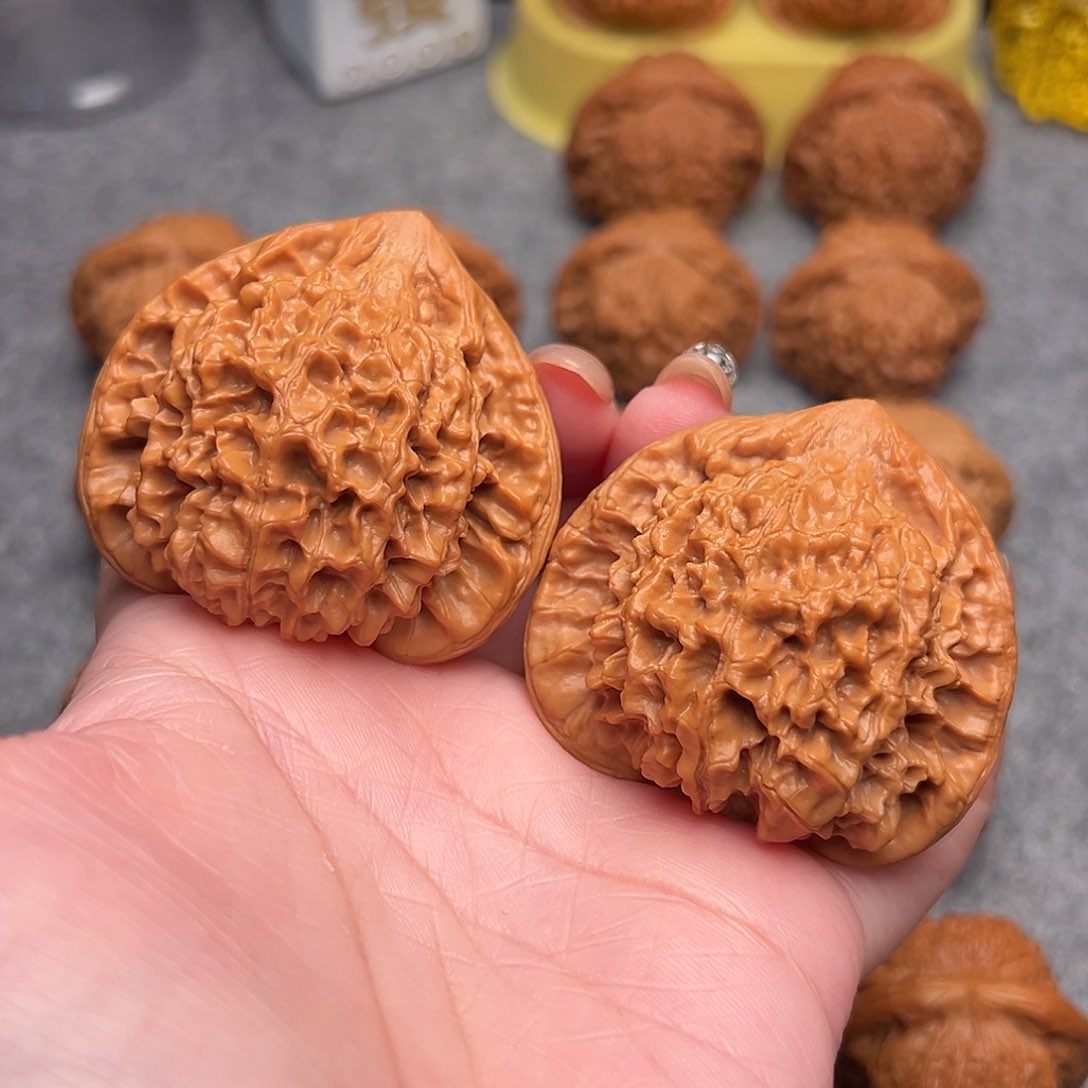 把件文玩核桃精品麒麟纹官帽50+全品