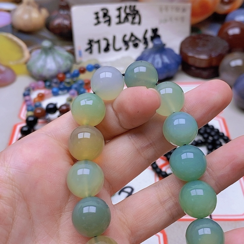 【闪购商品】未镶嵌玛瑙/玉髓珠宝半成品碧**?