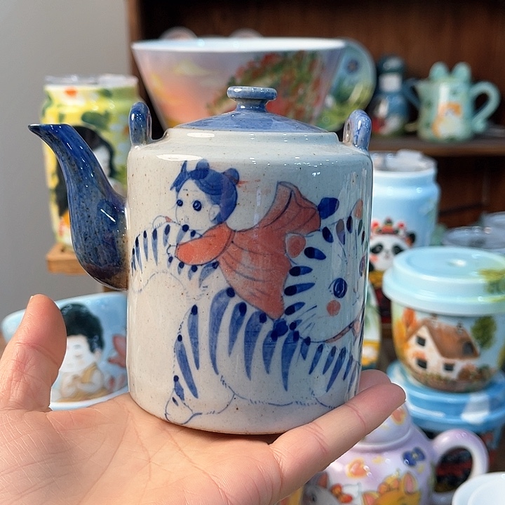 陶景德镇釉下手绘陶瓷 