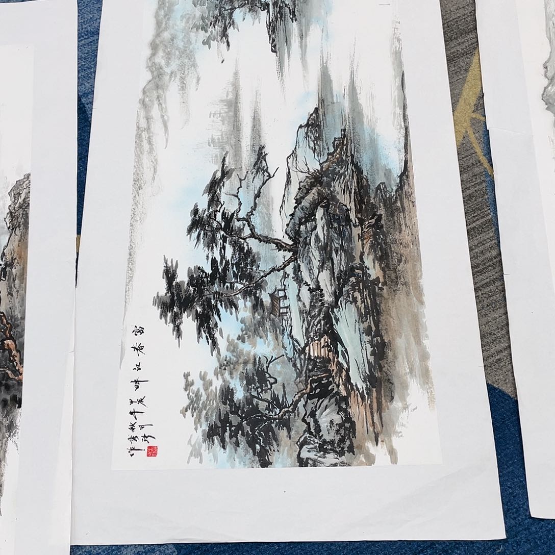 国画用****7定制绘画作品王秀珍拖低