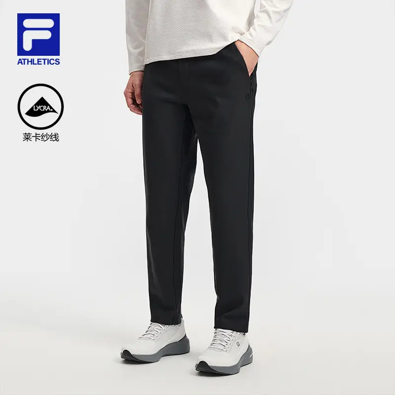 FILA斐乐男士【加厚休闲保暖长裤】冬季新款弹力舒适运动裤男士长裤