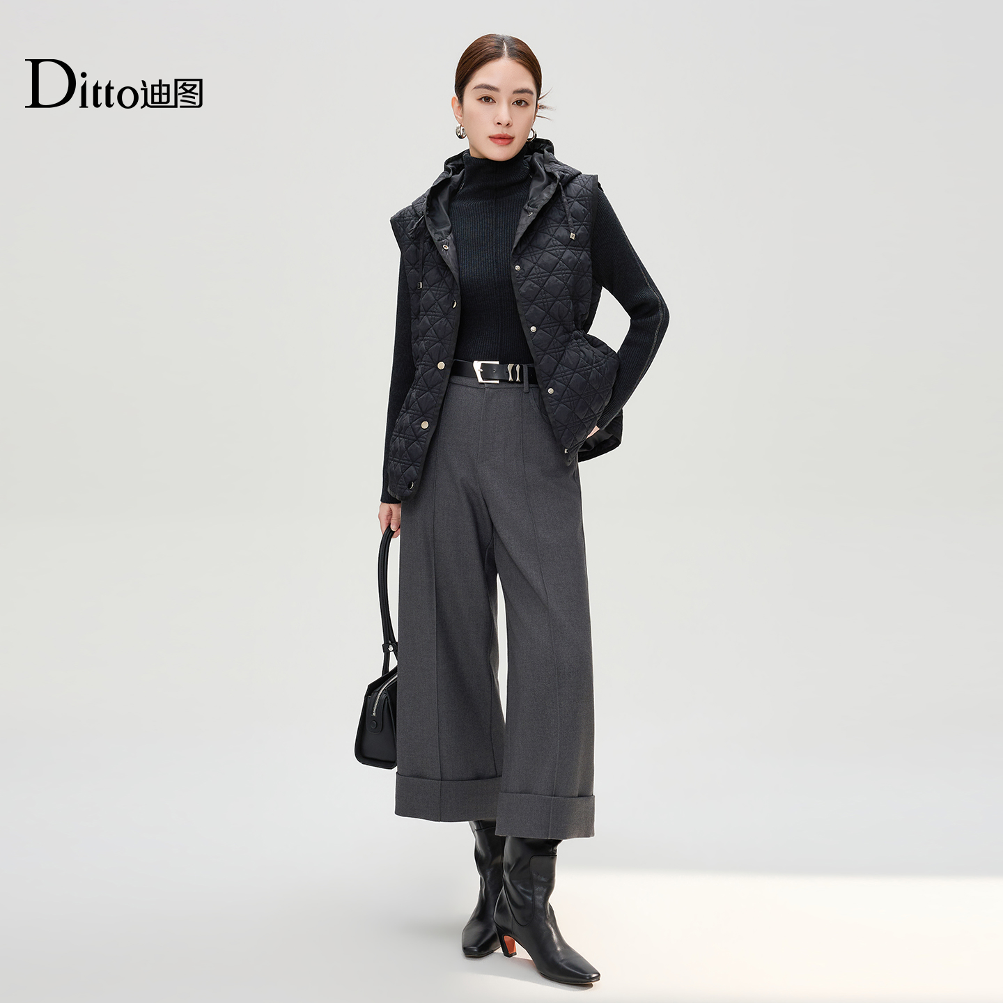  【iditto品牌-宝】常规款极简风常规马夹保暖短款百搭EXAV640