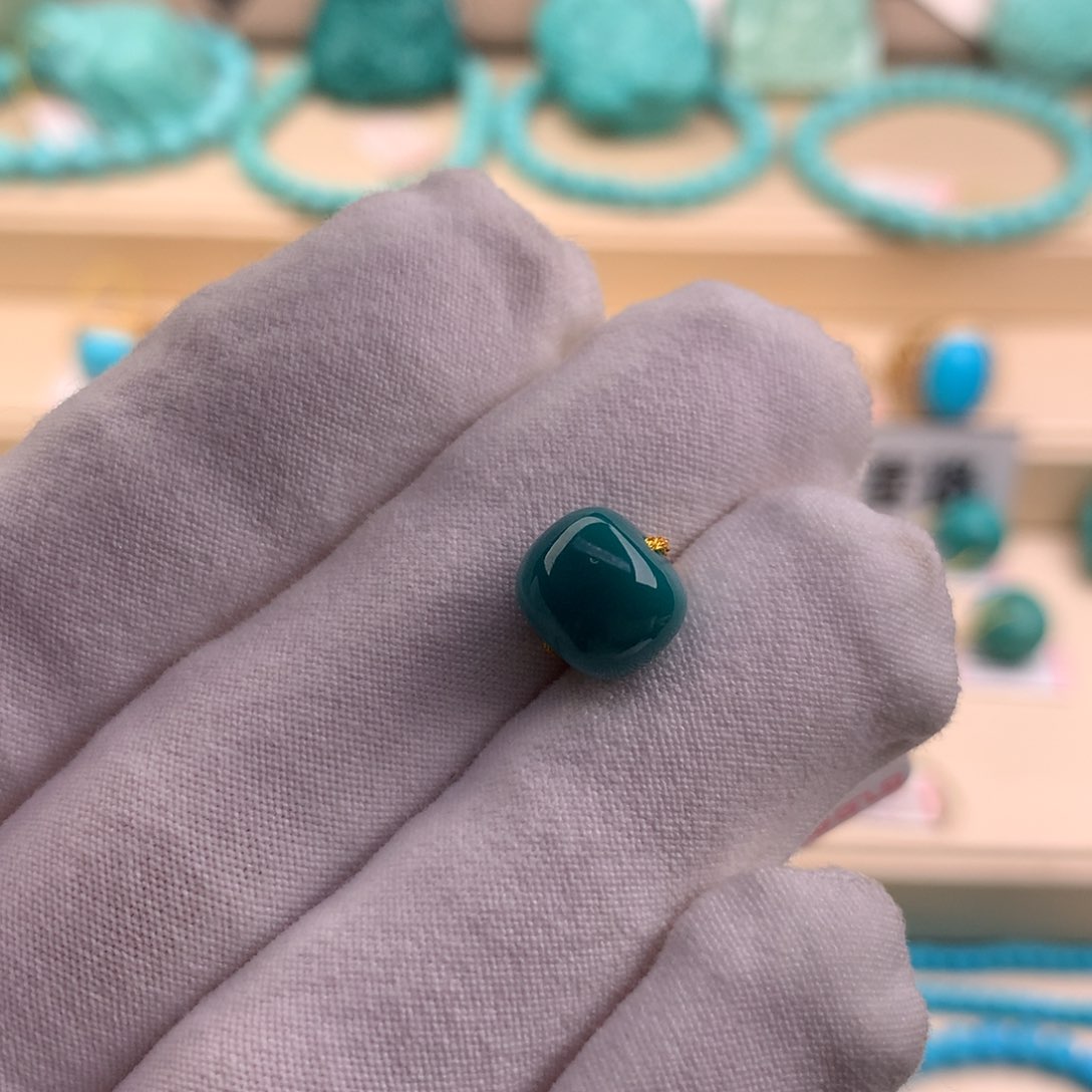 绿松石珠宝奇石未镶嵌9.5×8