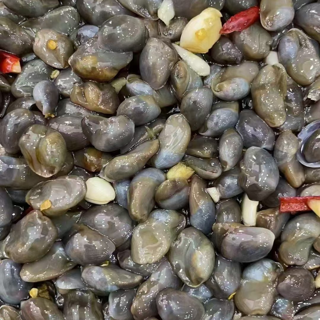 老张泥螺店中号泥螺2瓶(500克/瓶)腌制食品，冷冻保存