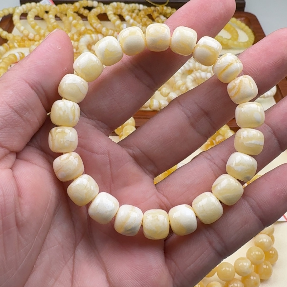手链琥珀未镶嵌10mm精工老型