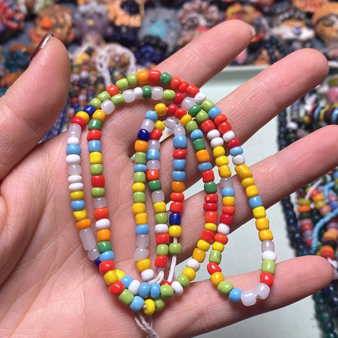 琉璃颈饰印度尼西亚彩色链子