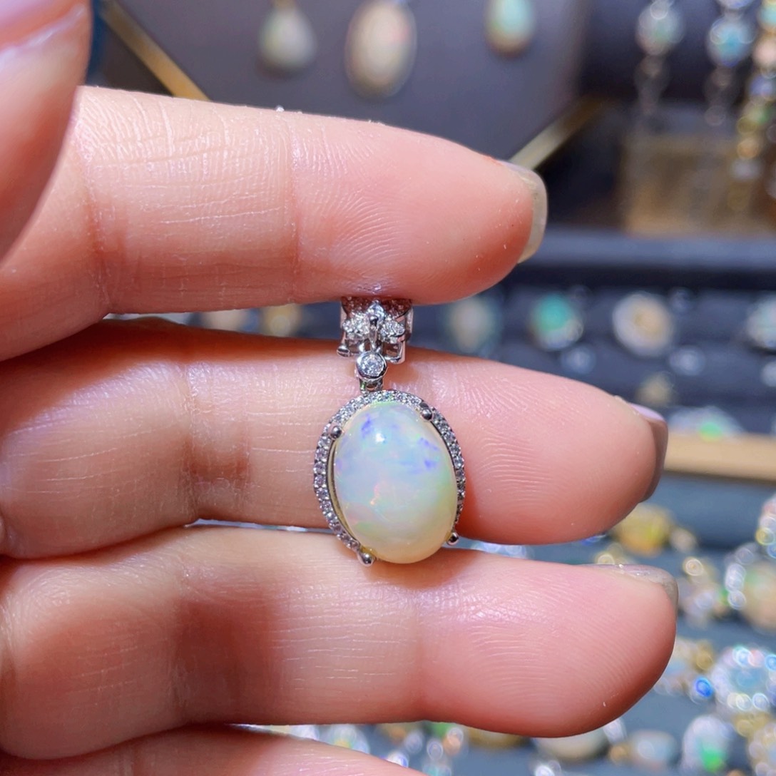 欧泊吊坠〉银S925镶嵌梦*