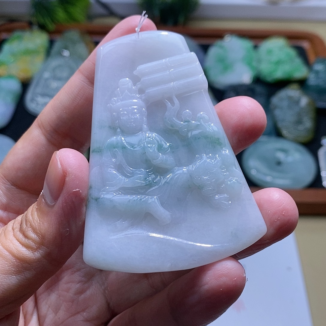 【闪购商品】翡翠颈饰未镶嵌文殊