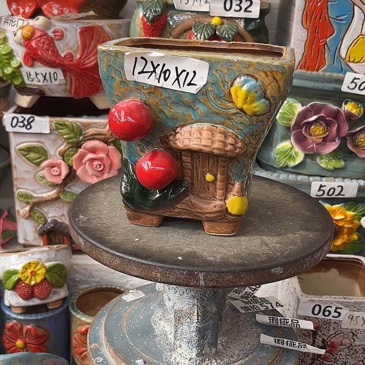 粗陶材质多肉花盆