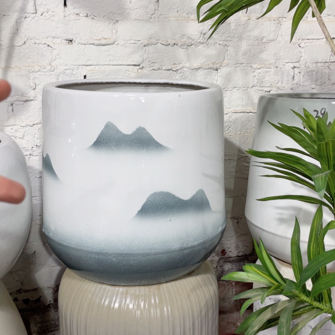 重****?两个特大号山水38口40高陶瓷微瑕