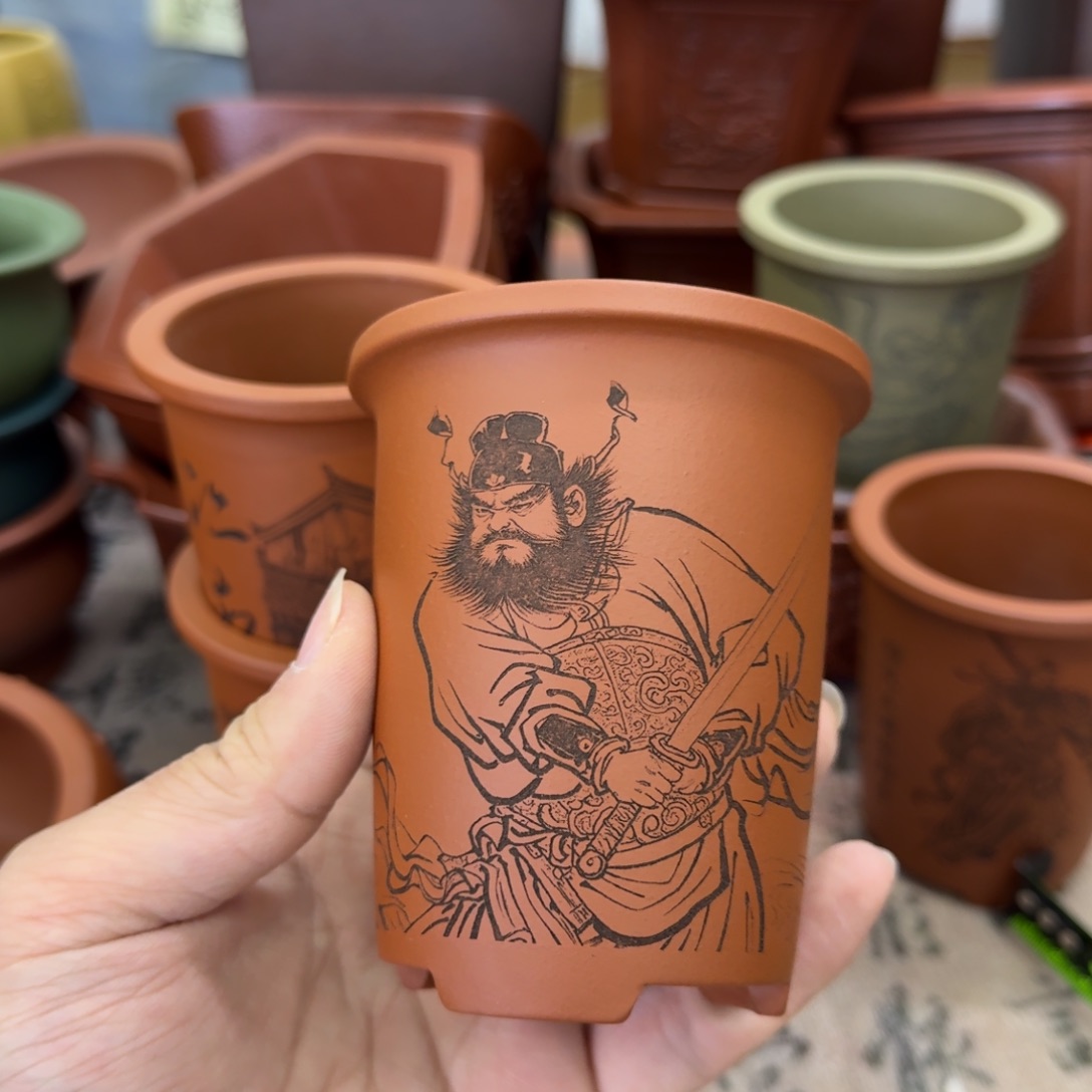 紫砂花盆宜兴紫砂正品6.5x9