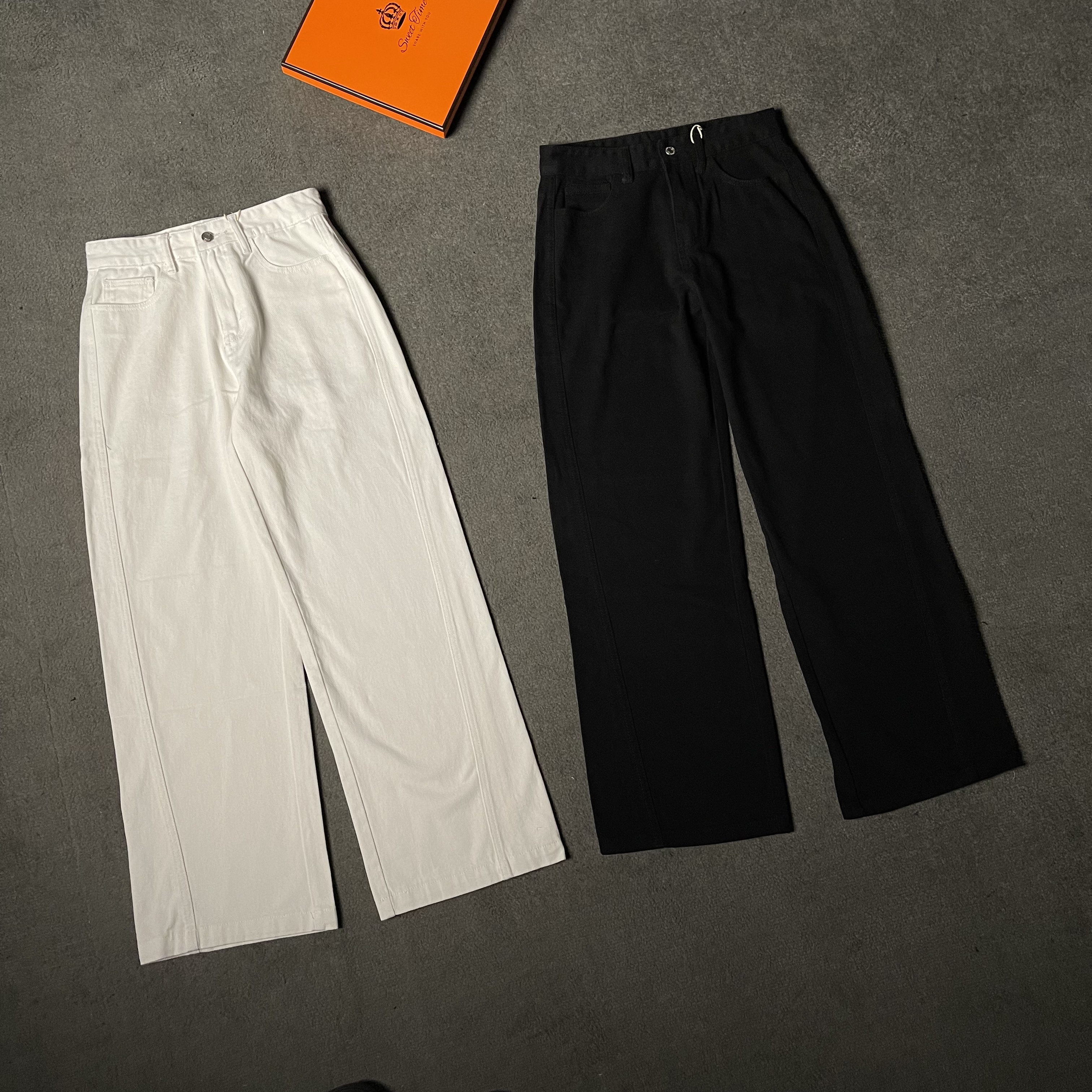 【阔腿直筒】宽松牛仔裤纯棉潮流百搭秋冬裤子阔腿裤腿直腿长感