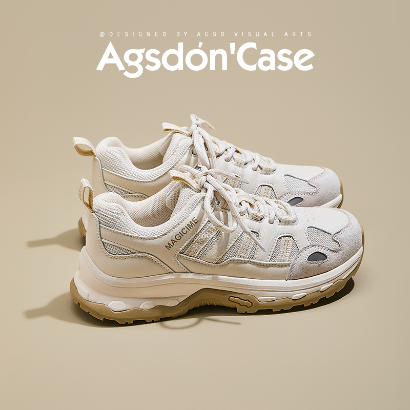 奥古狮登白色运动老爹鞋女2025新款秋季百搭登山鞋户外徒步女鞋xx