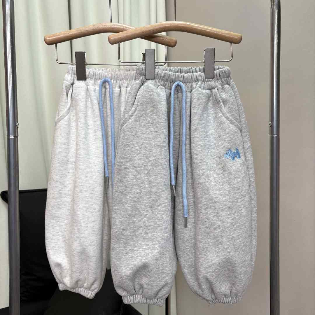 【高品质】儿童韩系刺绣卫裤春女宝新款收口裤洋气潮