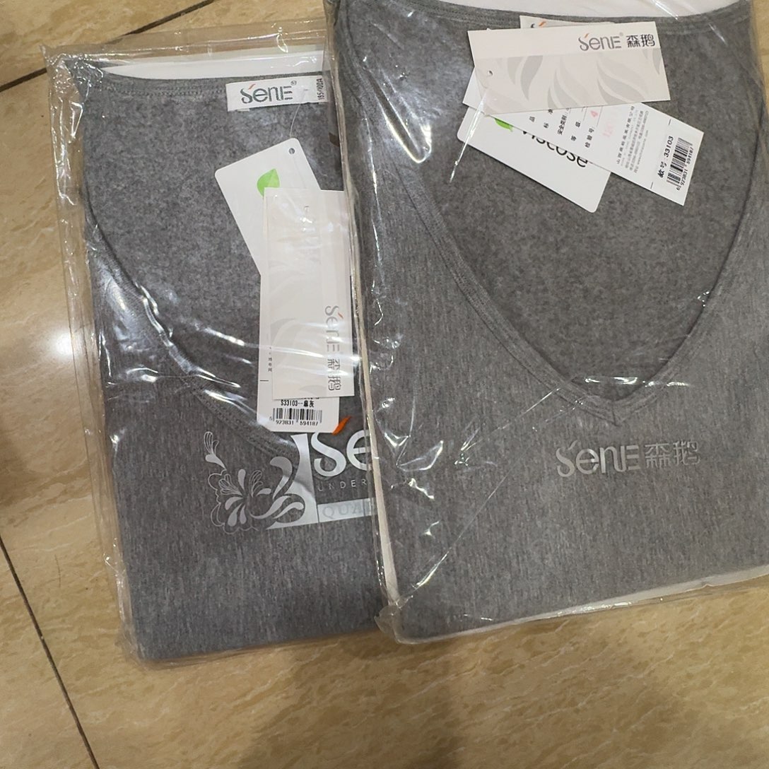 175 33101麻灰两件男士保暖背心