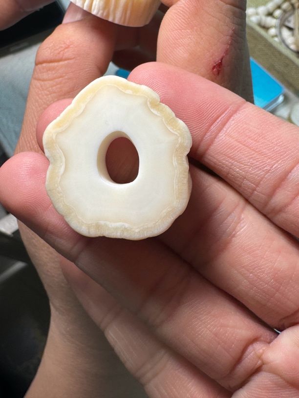 天然猛犸牙独切片吊坠
