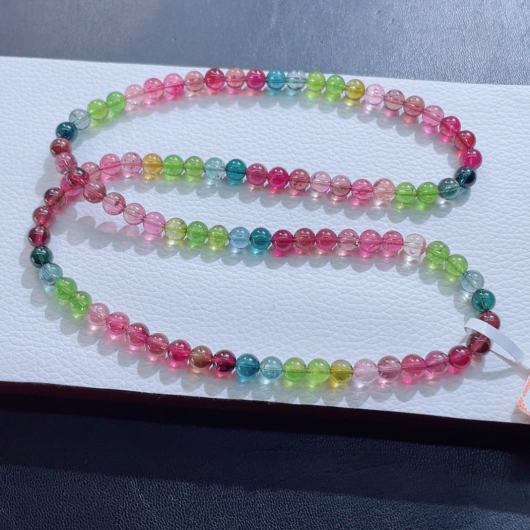 手链碧玺未镶嵌6.3mm左右