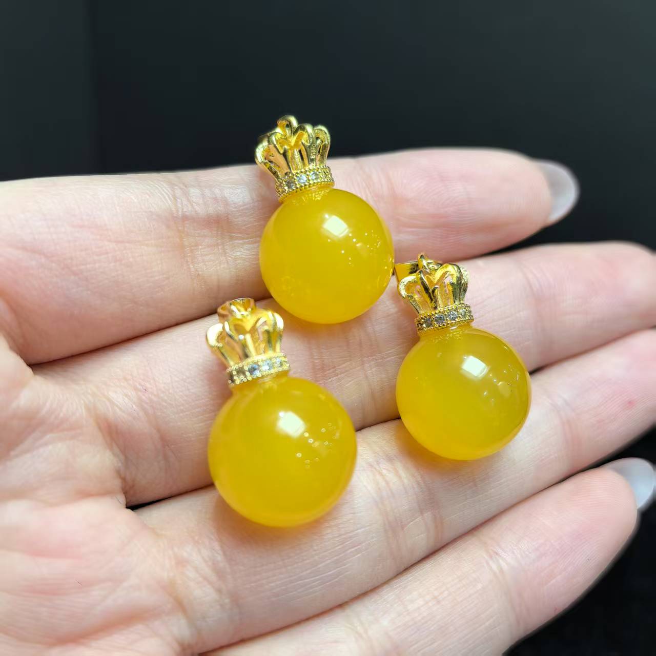 ST7795【任会长珠宝】雪域龙皇参圆珠玛瑙吊坠-配绳-多样性只发一件