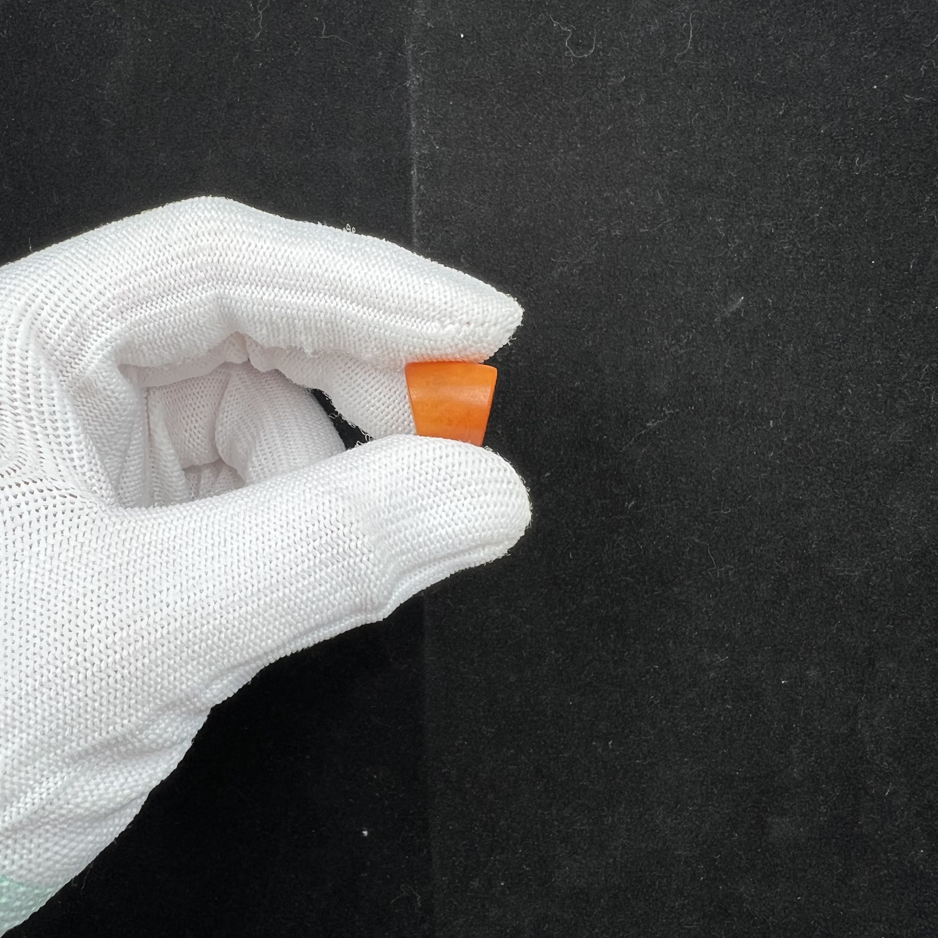 K5985天然蜜蜡老蜡马蹄珠-微瑕 11.7*12.6mm 支持复检 假一罚十