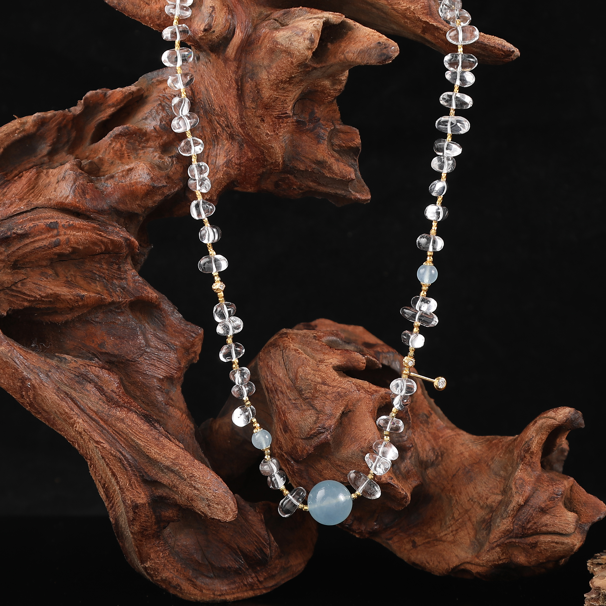 一了个卜【皓月】白水晶项链