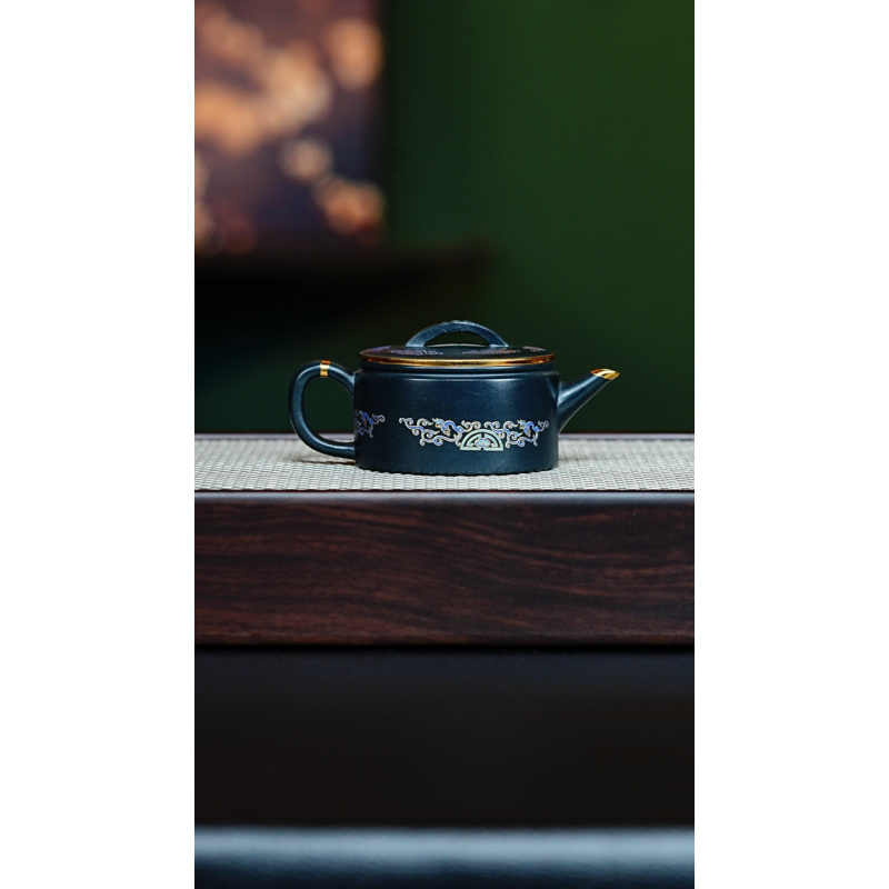 宜兴紫砂 汉瓦 苏门答腊青 赵辉h363