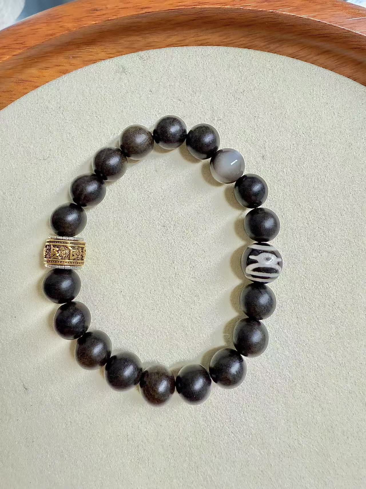 【灰姑娘原创】财神天珠香沉多宝手串M2162