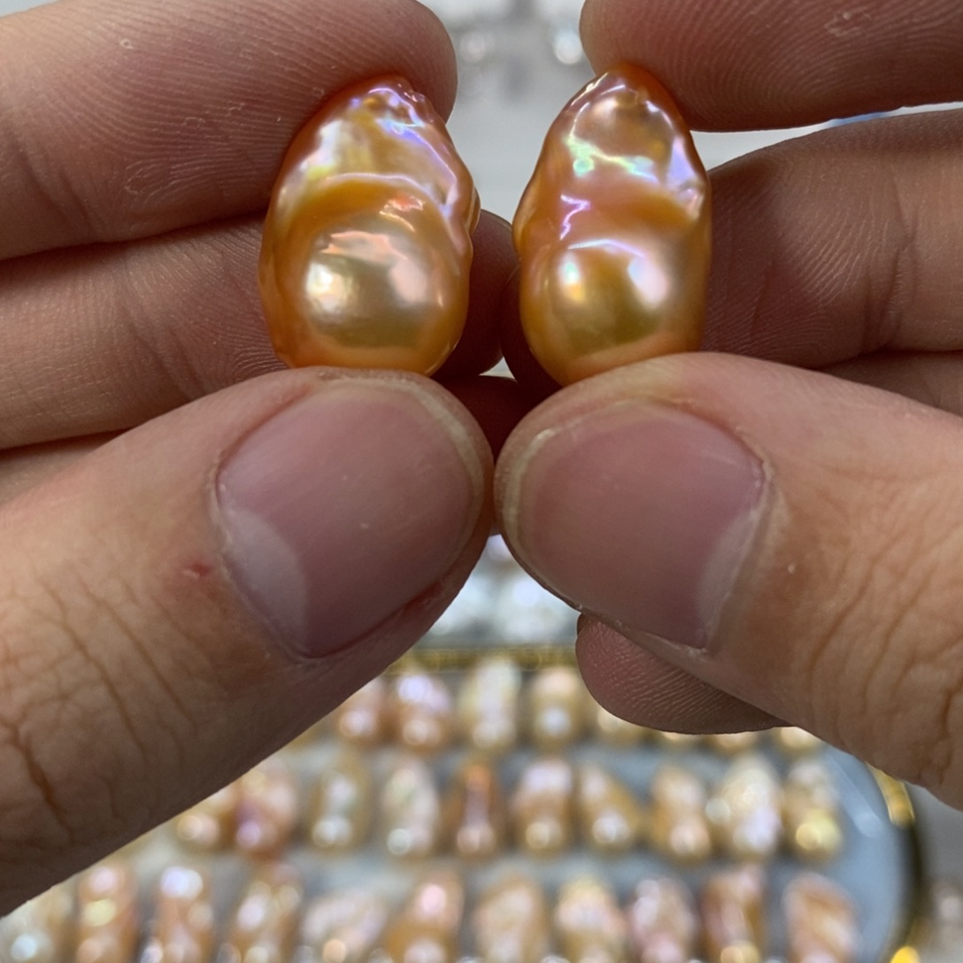 淡水珍珠耳饰银S925镶嵌