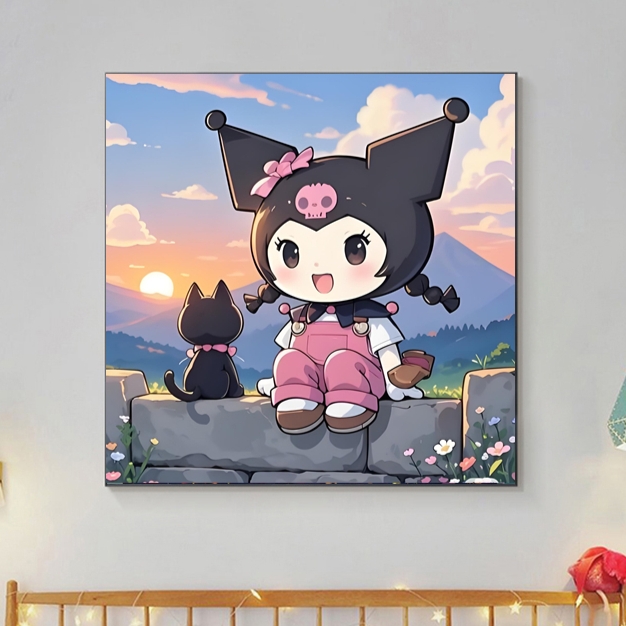 可爱库洛米小猫咪 大格四股70✖️70厘米厘米47色满绣