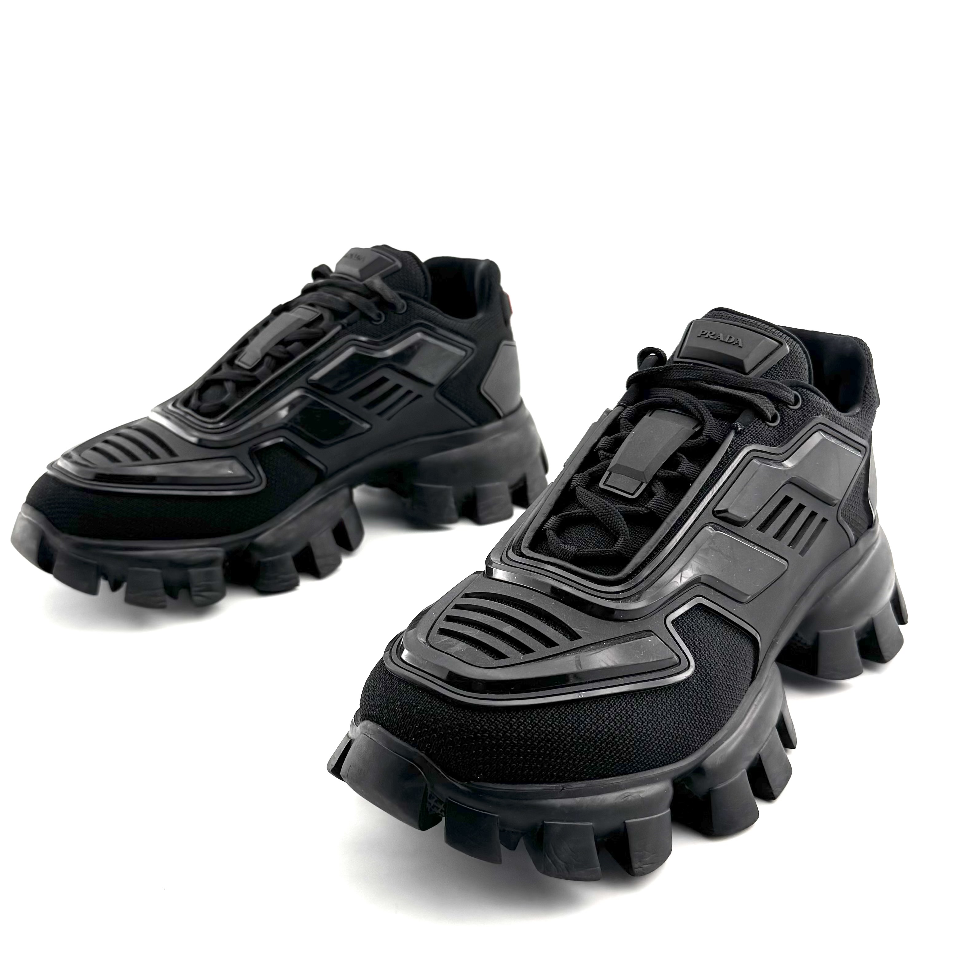 95新 Prada/普拉达 Prada/普拉达 39码 黑色厚底运动鞋 D3145