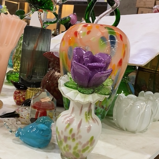 琉璃花加瓶高20厘米