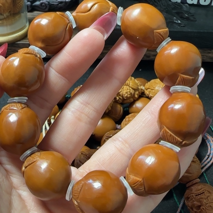 橄榄核手串橄榄核寿桃1.8