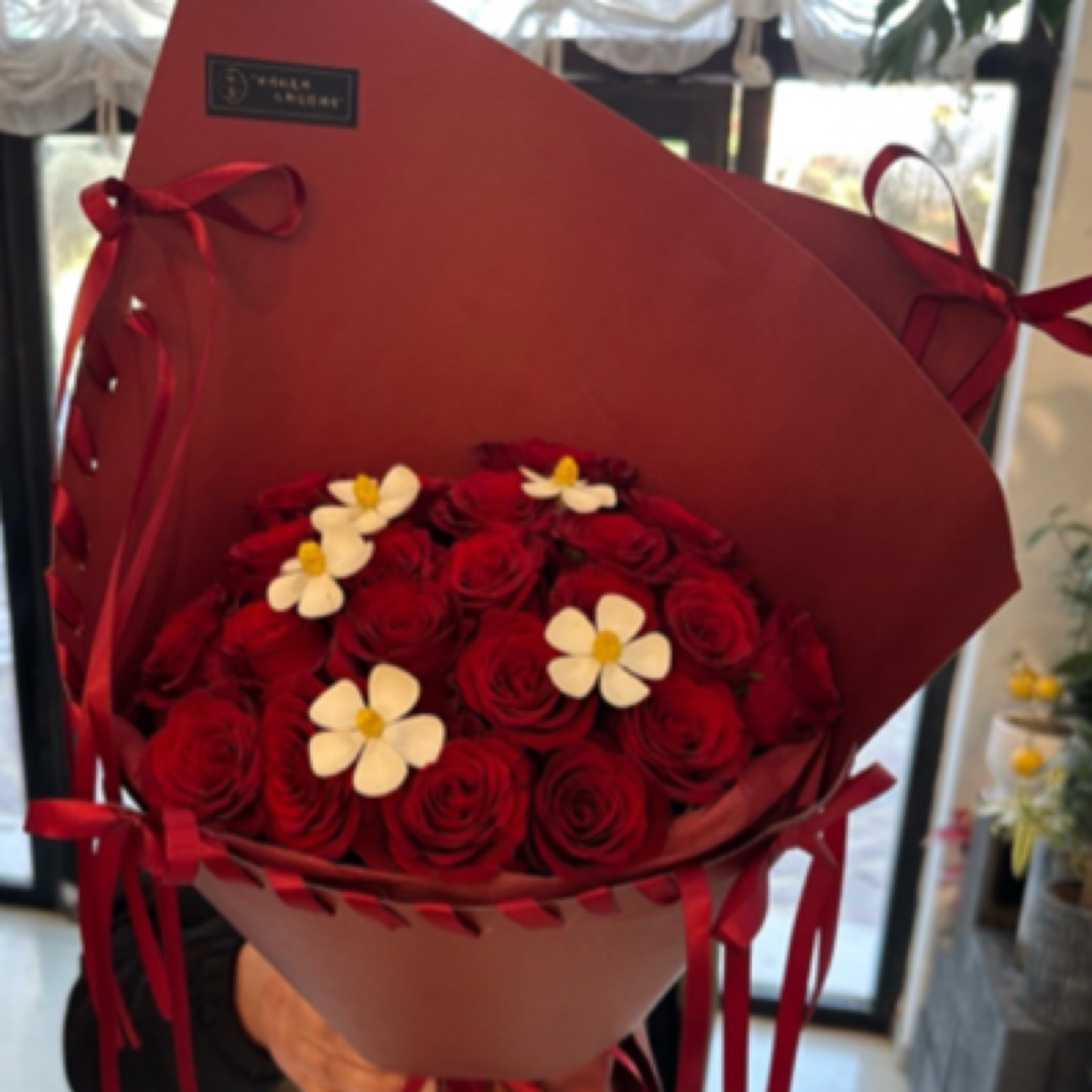 19枝红玫瑰花束