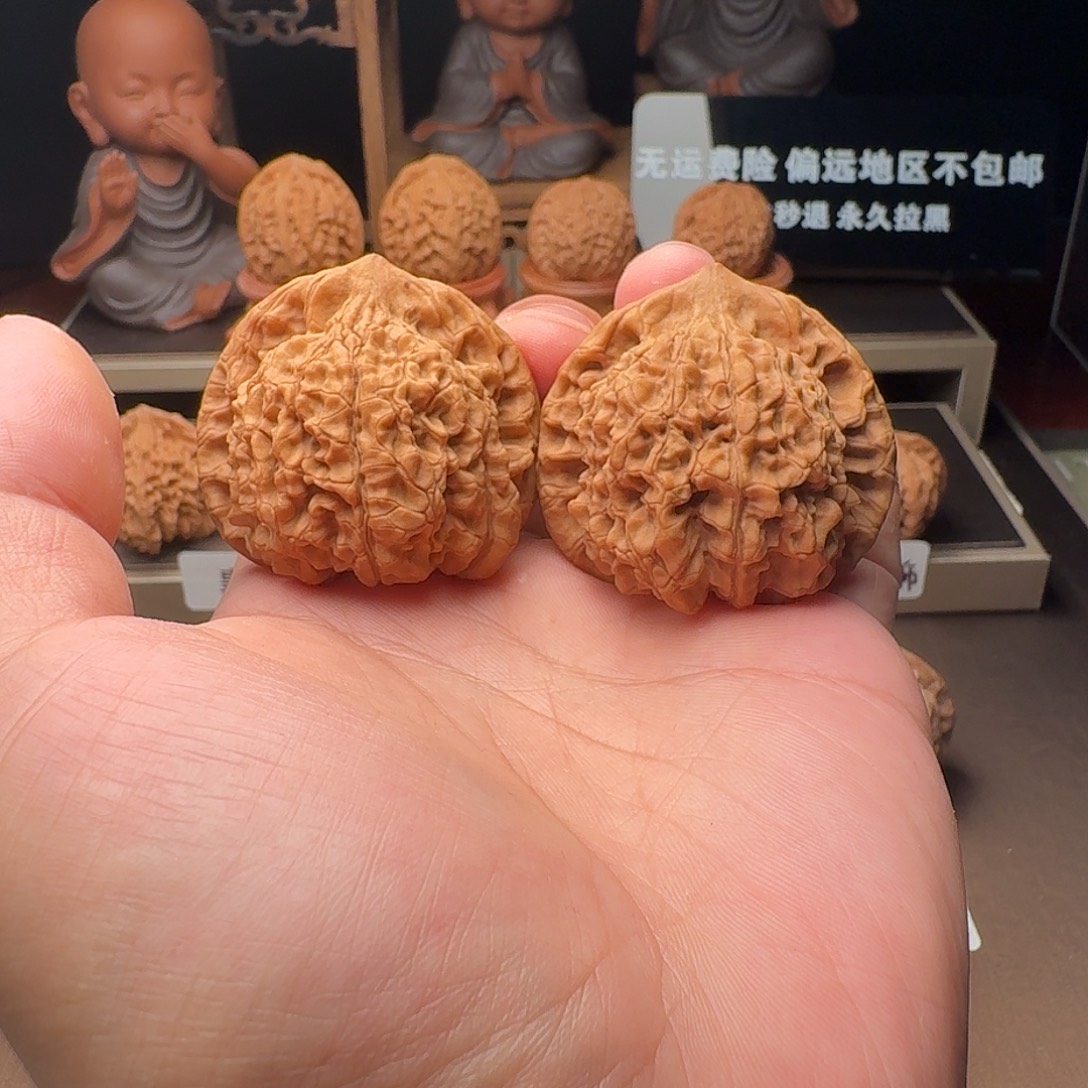 文玩核桃吊坠官帽46全品白茬