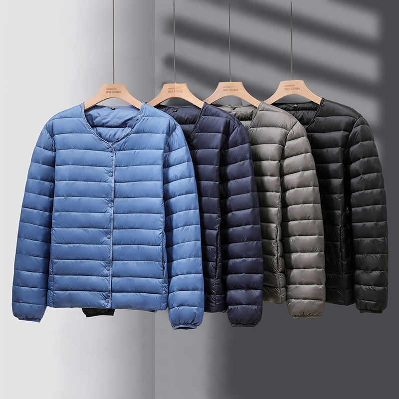 2024秋冬新款轻薄保暖羽绒棉衣男短款大码宽松棉服学生内穿小棉袄