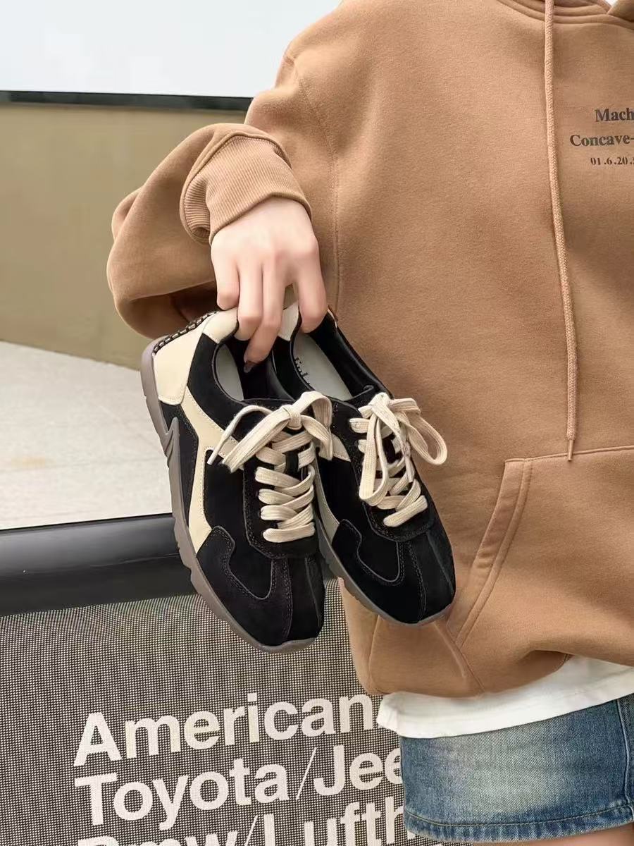 903  黑色小白鞋女款2025秋季新款爆款高级感休闲百搭德训鞋