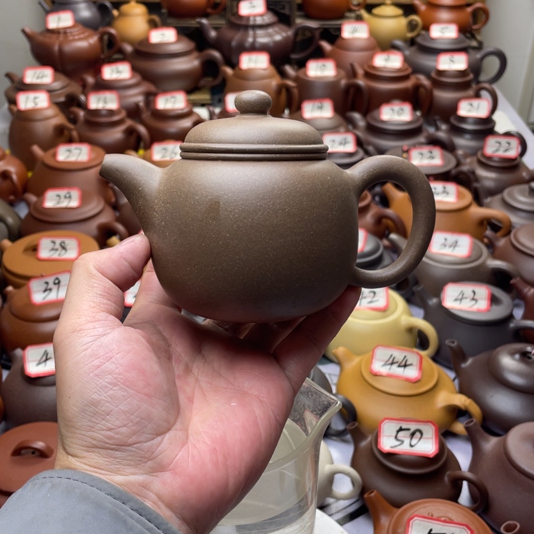 紫砂茶壶宜兴紫砂半手工