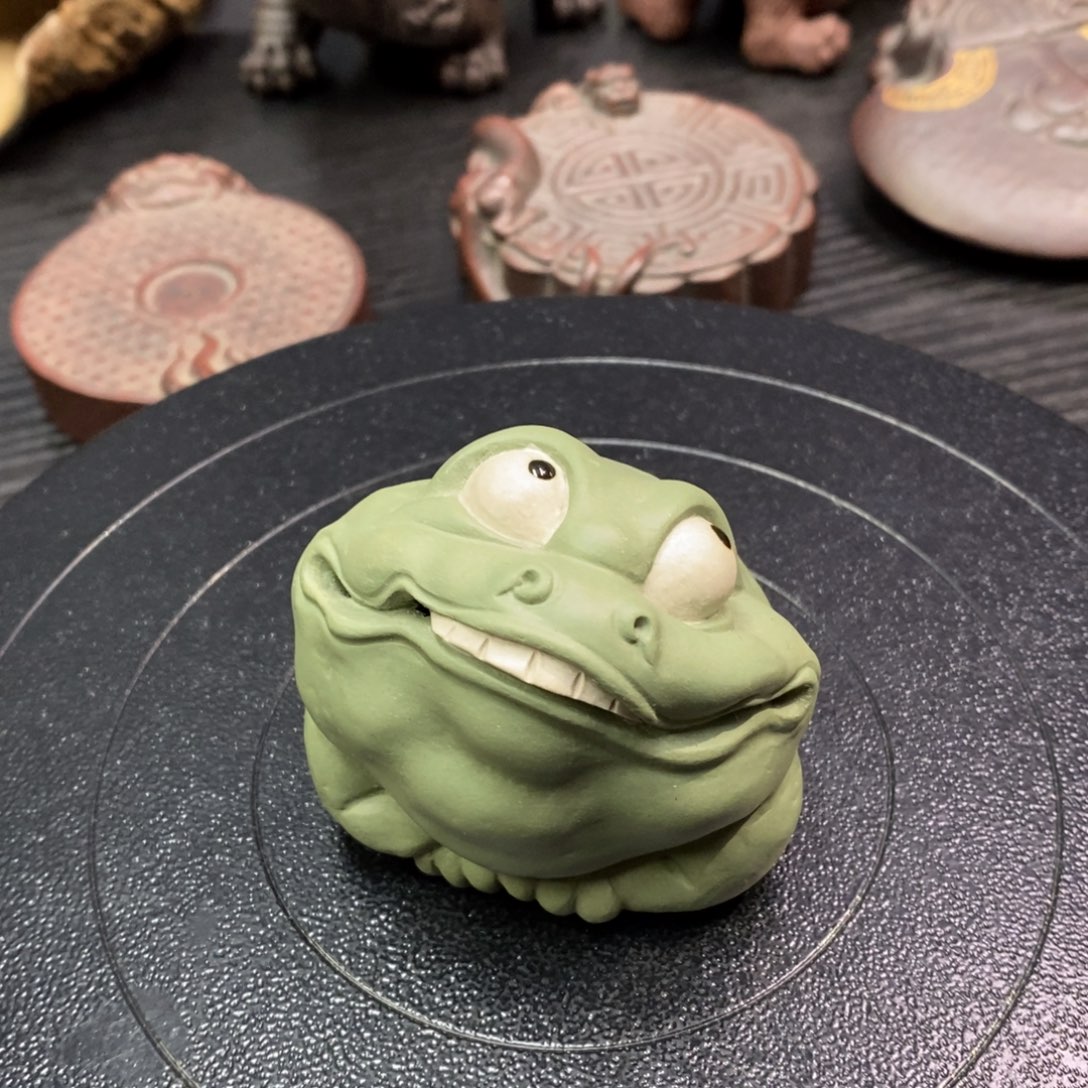 茶宠紫砂小能豆。   